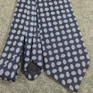 Brooks Brothers Makers Tie Navy Blue Paisley Silk Woven in Italy